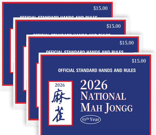 2026 NMJL Mah Jong Card Official Revision - Large Size - 4 Pcs