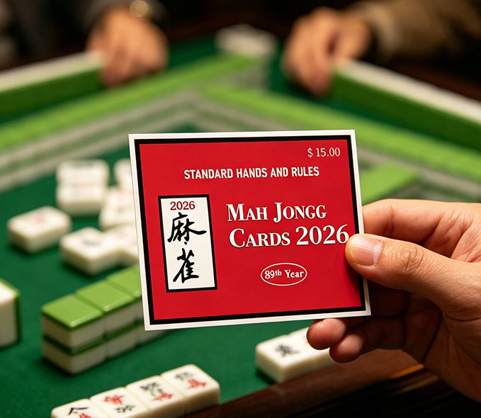 American Mahjong Score Cards 2026 – Large Print Reference Cards for Standard Hands, Easy-to-Read Rule Guide for Players, 4 Pack