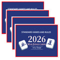 Mahjong Cards 2026, 4PCS Mah Jongg Cards - Large Print - Easy to Read Mah Jong Rule Guide Mahjong Accessories and Gifts for Mahjong Beginners