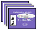 4Pcs Mahjong Cards 2026 Official Revision, Large Print Mah Jongg Card, Easy to Read Rule Guide, Suitable for Mah Jong Beginners