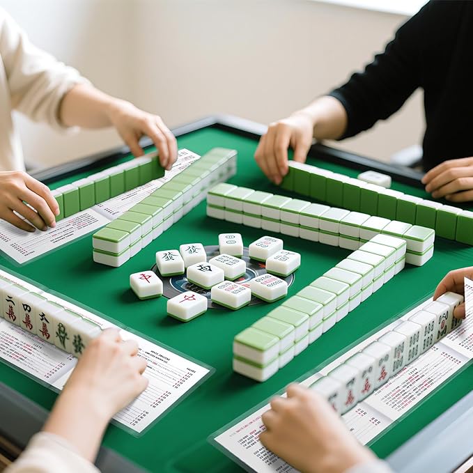Protective Sleeve for 2025-2026 Mah-Jong Cards - Size (6 1/8" x 4 3/4") - Large-Size Mahjong Card Protective Sleeve - 4 Pack