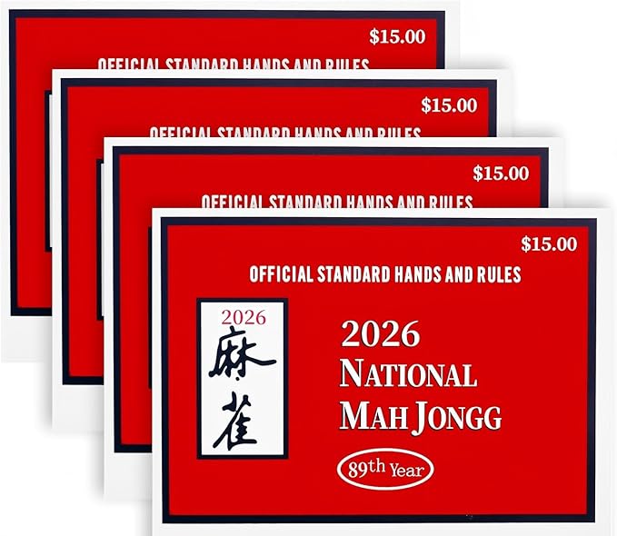 2026 NMJL Mah Jong Card Official Revision - Large Size - 4 Pcs